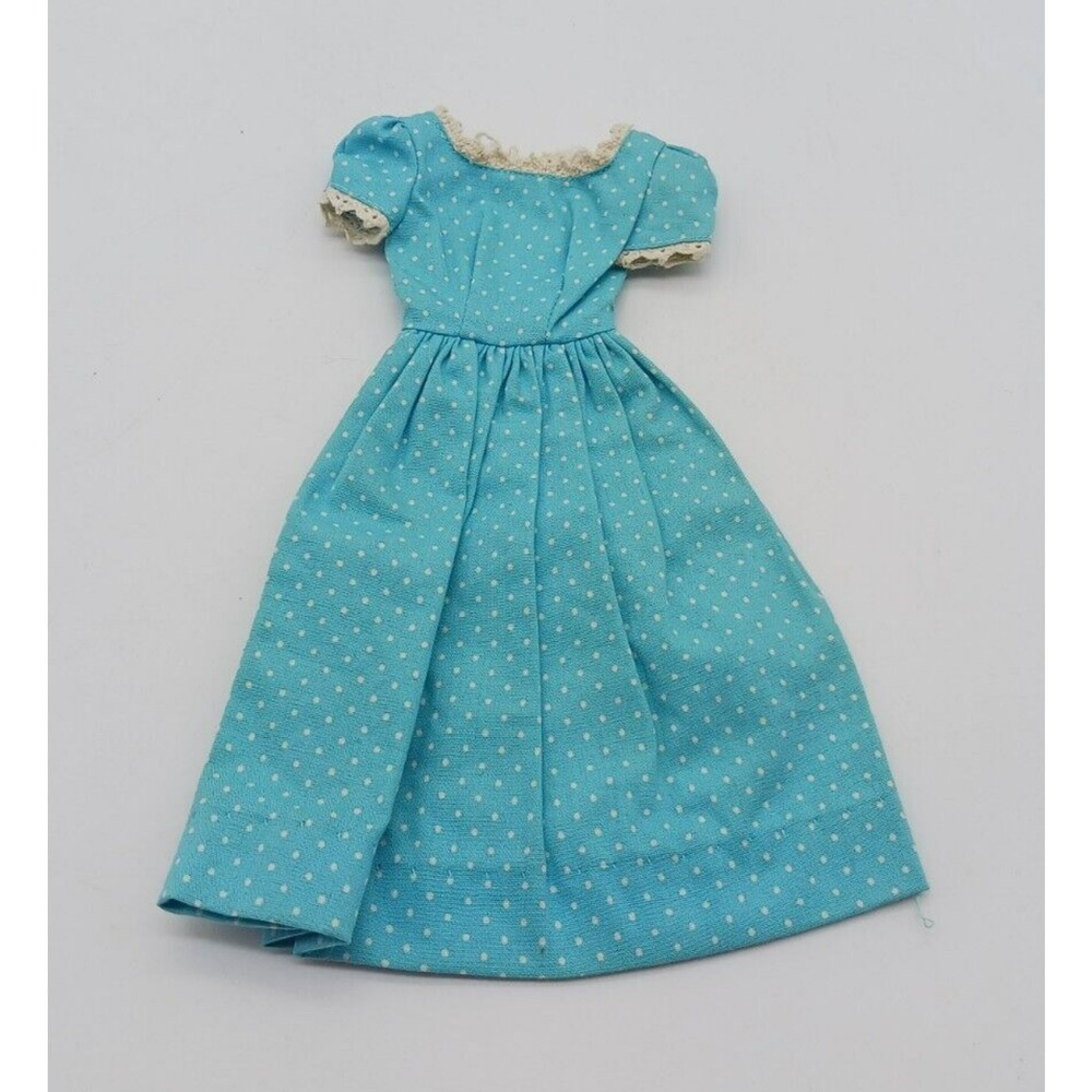 Vintage Barbie 1964 #0880 Little Red Riding Hood Blue Polka Dot Dress Mattel